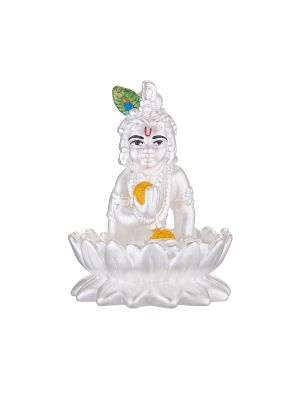 Little Krishna Silver Idol