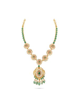 Latest Floral Silver Necklace