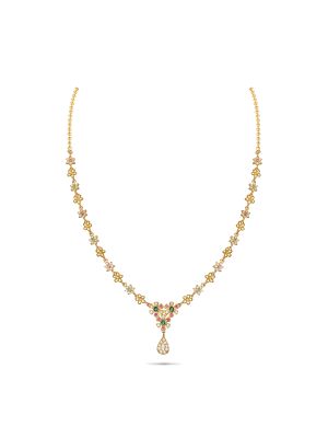 Enchanting Floral Silver Necklace Set