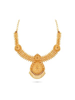 Stunning Floral Silver Necklace