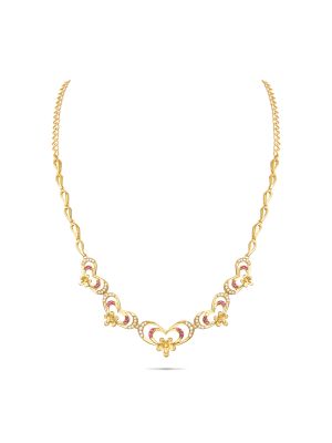 Stunning Floral Silver Necklace Set