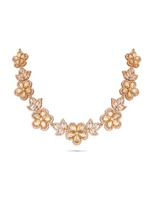 Gorgeous Floral Silver Necklace