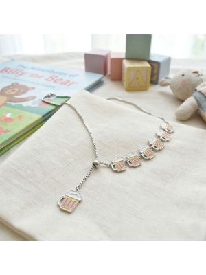 Playful Silver Mug Pendant Chain