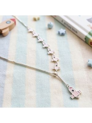 Luxury Silver Rocket Pendant Chain