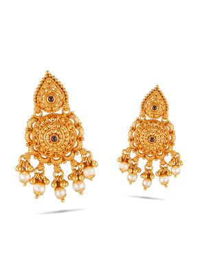 Gold plated dangler earring