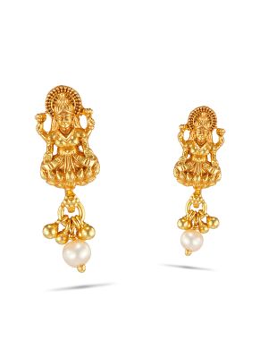 Pearl drop Lakshmi earring