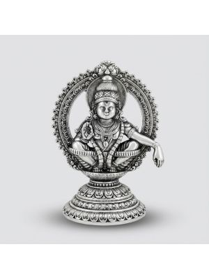 Divine Iyyappan Worship Silver Idol