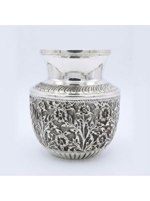 Engrave Floral Silver Shine Chembu