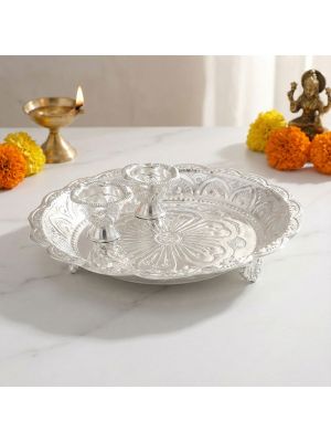 Classic Ritual Blossom Silver Plate with Chimil