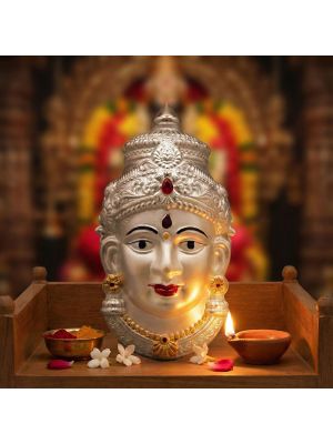 Divine Goddess Devi Silver Idol