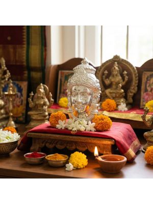 Divine Goddess Devi Silver Idol