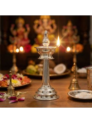 Traditional Guruvayur Silver Vilaku