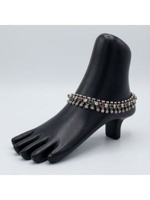 Antique Bridal Stone Anklet