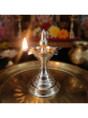 Slender Polished Silver Vilaku