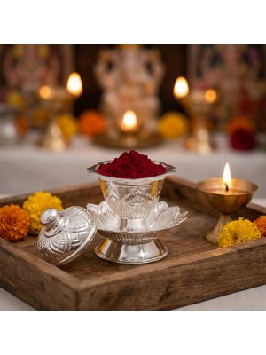 Ornate Silver Lotus Simil