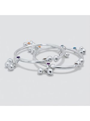 Multicolor Enamel Bell Silver Thandai