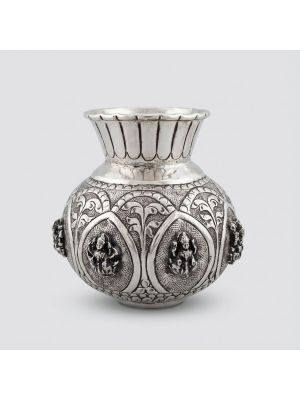 Antique Asta Lakshmi Silver Chembu