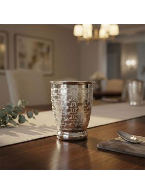 Traditional Engraved Silver Tumbler