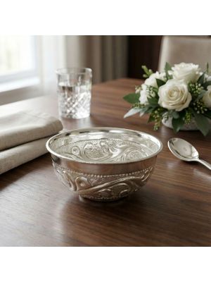 Heritage Floral Farex Silver Bowl