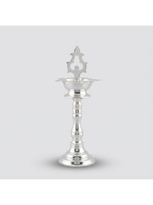 Ornate Stem and Decorative Silver Vilaku 