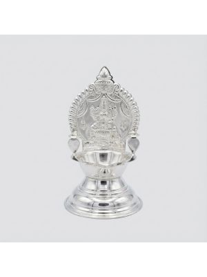 Traditional Silver Lakshmi Vilaku 