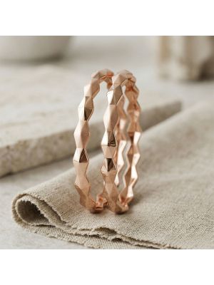 Fancy Lazer Cut Rose Silver Bangles