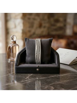 Bridal Silver Stone Glitter Bangles