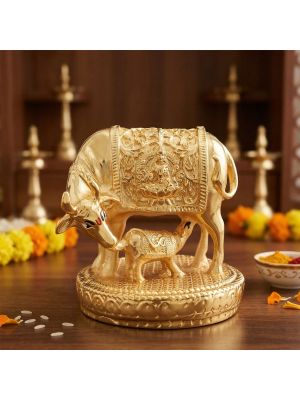 Sacred Cow Gold Coated Idol