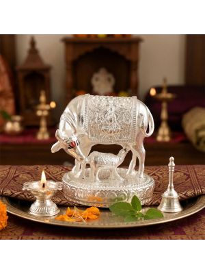 Sacred Cow Silver Coated Idol