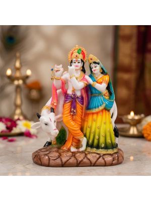 Lord Radha Krishna Ceramic Idol