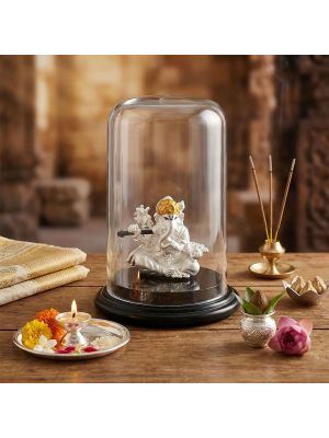 Elegant Silver Ganesha Statue