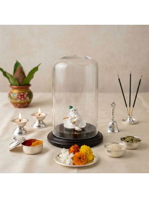 Divine Krishna Silver Idol