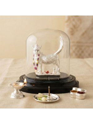 Auspicious Kamadenu Silver Idol