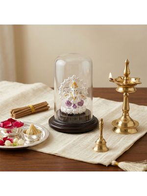 Elegant Silver Ganesha Statue