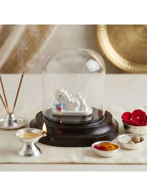Elegant Silver Ganesha Statue