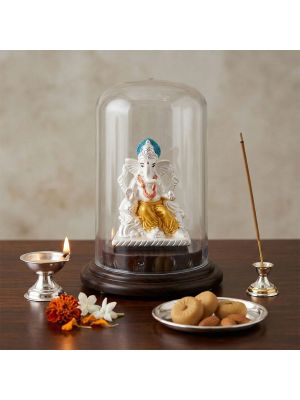 Elegant Silver Ganesha Statue