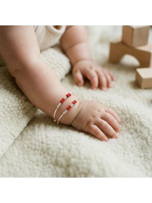 Silver Baby Kada with beeds