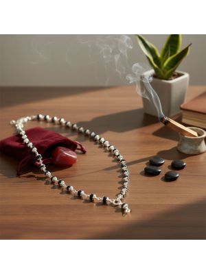 Traditional Silver Karungali Malai