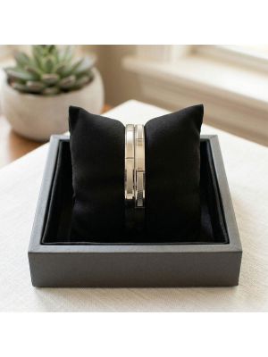 Fancy Lazer Cut Silver Baby Bangles