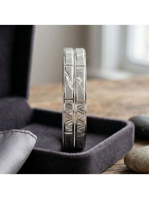 Fancy Lazer Cut Silver Baby Bangles