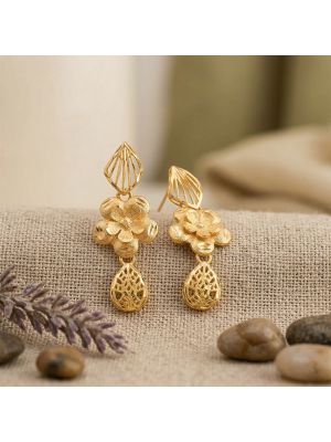 Floral Silver Casting Turkey Drops