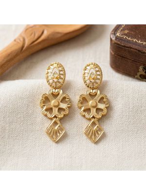 Floral Silver Casting Turkey Drops