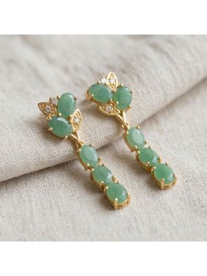 Gold Plated Silver Floral Drops 