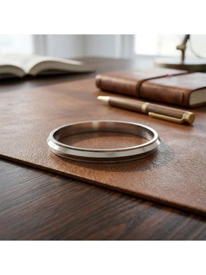 Fancy Men's Silver Beveled Ghadi