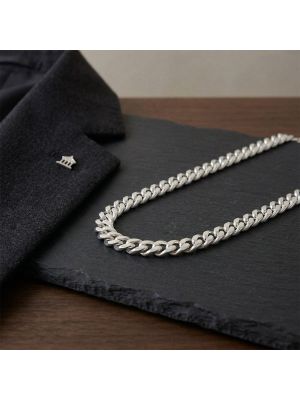 Silver Flat Curb Chain