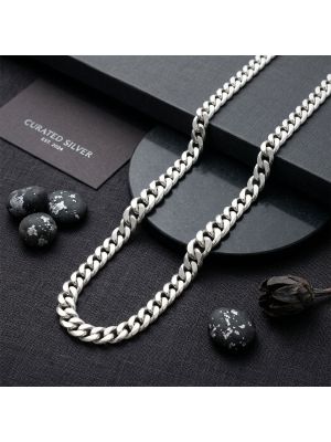 Silver Flat Curb Chain