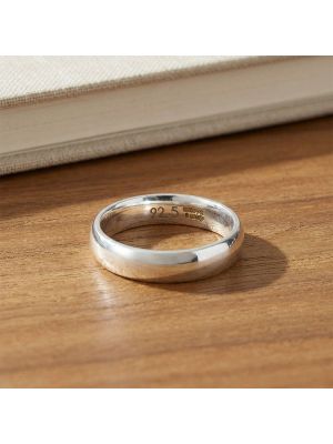 Silver Dome Wedding Ring 