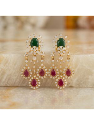 Silver Casting Stone Chandelier Drops