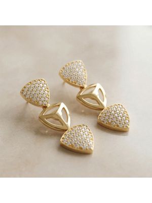 Stylish Silver Casting Triangle Drops