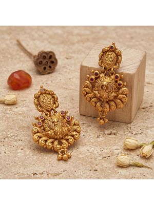 Antique Lakshmi Mayil Silver Drops